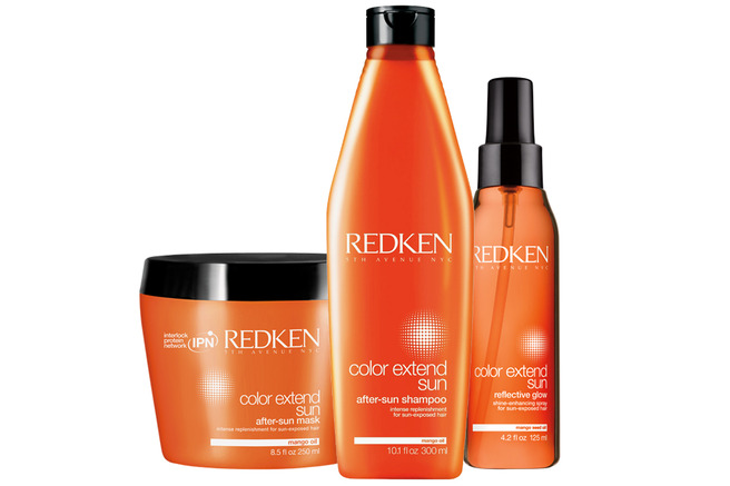 Гамма Redken Color Extend Sun отстоит у солнца цвет окрашенных волос.