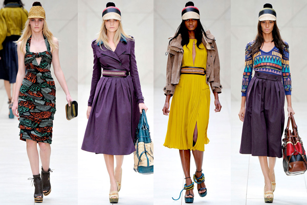 Женская коллекция одежды Burberry весна-лето 2012