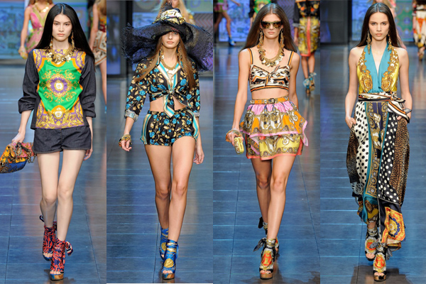 Женская коллекция одежды D&G весна-лето 2012